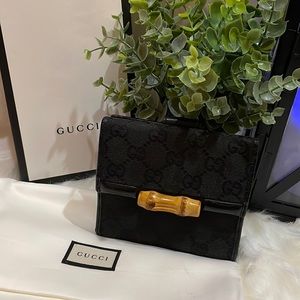 Gucci Canvas with Bamboo wallet